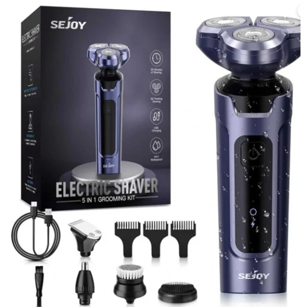 Sejoy 5-in-1 Electric Shaver Grooming Kit, Shaver, Trimmer, New In Open Box